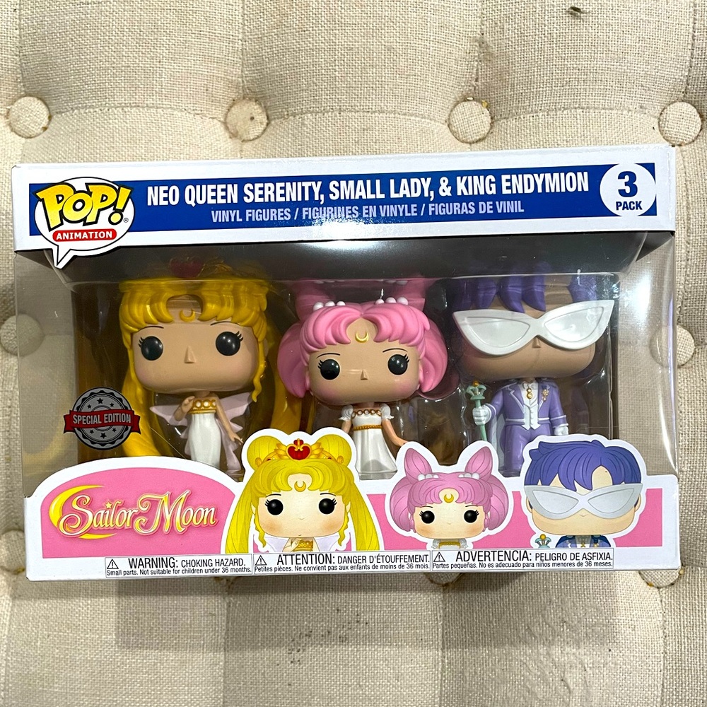 Sailor Moon W2-3 pack Neo Queen Serenity, Small Lady, & King Endymion Funko